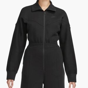 Nike Tech Black Full-Zip Jumpsuit